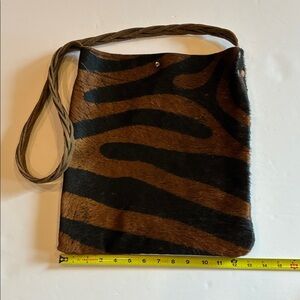Brown and Black Zebra Print Tote Bag